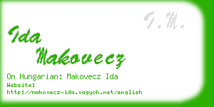 ida makovecz business card